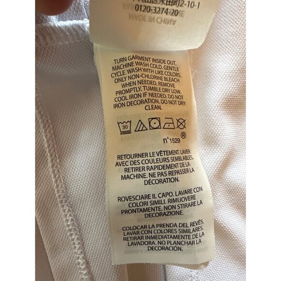 RLX Ralph Lauren  Polo Shirt White/Blue Size S Polyester/Elastane - Picture 5 of 5